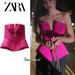 Zara Tops | Blogger's Fave! Zara Bustier Top Limited Edition Nwt | Color: Pink | Size: Xs