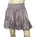 Free People Skirts | Free People Metallic Shiny Silver & Lavender Combo Floral Bubble Mini Skirt | Color: Purple/Silver | Size: M