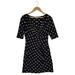 Ralph Lauren Dresses | Lauren Ralph Lauren Dress Womens 4 Cowl Neck Sheath Polka Dot Ruching Black | Color: Black/Tan | Size: 4
