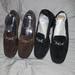 Disney Shoes | 2 Disney Mickey Mouse Shoes Sz 9 Suede Slip On Horsebit Loafers Blk And Brn | Color: Black/Brown | Size: 9