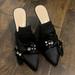 Nine West Shoes | Euc Nine West Macadamia Pointed Toe Dress Mules - Size 10 | Color: Black | Size: 10