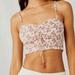 Free People Tops | Free People Nwt Intimately Ruched Shirred Cami Floral Crop Top Adjustable Strap | Color: Green/Pink | Size: M