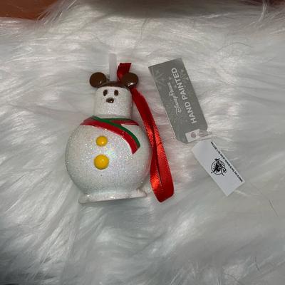 Disney Holiday | Disney Parks Mickey Snowman Christmas Ornament | Color: Silver/White | Size: Os
