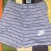 Nike Bottoms | Girls Nike Grey And Blue Strip Running Shorts | Color: Blue/Gray | Size: Mg