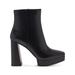 Jessica Simpson Shoes | Jessica Simpson Womens Black 1" Platform Kaiyah Block Heel Leather Boots 6.5 M | Color: Black | Size: 6.5