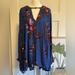 Free People Dresses | Free People Boho Blue Dress Size Medium | Color: Blue | Size: M