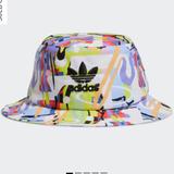Adidas Accessories | Adidas Love Unites Allover Print Bucket Hat | Color: Cream/Green | Size: Os