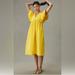 Anthropologie Dresses | Anthropologie Flutter-Sleeve Babydoll Dress Sz S | Color: Yellow | Size: S