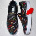 Vans Shoes | Classic Slip On Vans Men Disruptive | Color: Black/Red | Size: Various