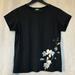 Columbia Tops | Columbia Black Floral Detail Athletic Top Size Large | Color: Black/White | Size: L