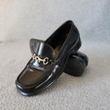 Coach Shoes | Coach Cherie Black Leather Horse Bit Loafer Slip-On Square Toe | Color: Black | Size: Us5.5b