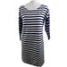 J. Crew Dresses | J. Crew Nautical Stripe Long Sleeve Jersey Casual Dress Xs Blue Boat Neck | Color: Blue/White | Size: S