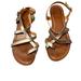 American Eagle Outfitters Shoes | American Eagle Strappy Sandals | Color: Silver/Tan | Size: 9