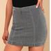 Free People Skirts | Free People Modern Femme Washed Grey Denim Mini Skirt Sz 4 | Color: Gray | Size: 4