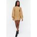 Zara Dresses | Button-Trim Sweater Dress | Color: Tan | Size: S