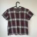 Brandy Melville Tops | Brandy Melville Womens One Size Short Sleeve Plaid Tartan Top T-Shirt | Color: Red | Size: One Size