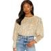 Free People Tops | Free People No Ordinary Long Sleeve Top Oatmeal Size S 1681 | Color: Blue/Cream | Size: S