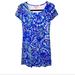 Lilly Pulitzer Dresses | - Lily Pulitzer Tammy Dress Scoop Neck Short Sleeve Blue Print Xsmall | Color: Blue | Size: Xs