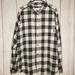 Columbia Shirts | Columbia Long Sleeve Plaid Casual Button Dress Shirt Black Cream Men's Size Xl | Color: Black/Cream | Size: Xl