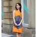 Zara Dresses | Euc Zara Basic Sheath Mini Dress Paisley Graphic | Color: Blue/Orange | Size: Xs