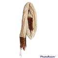 Free People Accessories | Free People Lace Fringe Wrap/ Scarf | Color: Brown/Cream | Size: Os