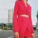 Zara Dresses | Cut Out Blazer Dress | Color: Red | Size: L