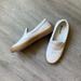 Madewell Shoes | Madewell Womens Sidewalk Slip-On Sneakers In Recycled Canvas White Size 6 | Color: Tan/White | Size: 6