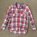 American Eagle Outfitters Tops | American Eagle Shirt Womens Small Red Pink Blue Plaid Button Down Western Top | Color: Blue/Pink | Size: S