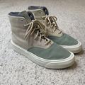 Converse Shoes | Converse Skid Grip High Top Jungle Cloth Safari/Biscotti/Oil Green 6.5m/8w | Color: Cream/Green | Size: 6.5m/8w