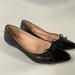 Kate Spade Shoes | Kate Spade Black Patent Leather Almond Toe Flats W/ Bow Women’s Size 9 | Color: Black | Size: 9