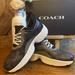 Coach Shoes | Coach Signature Black Jacquard Tech Runner Tennis Shoe Size 8 New Nwt | Color: Black/White | Size: 8