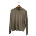 J. Crew Sweaters | J.Crew High-Neck Sweater Pullover Gold Buttons On A Shoulder Beige Collar - M | Color: Gold/Tan | Size: M