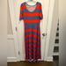 Lularoe Dresses | Lularoe Blue & Orange Ana Dress Xl | Color: Blue/Orange | Size: Xl