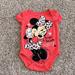 Disney One Pieces | Disney Minnie Mouse Onesie. Size:6-9 Months. Used. | Color: Pink/Red | Size: 6-9mb