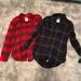 American Eagle Outfitters Tops | 2 American Eagle Outfitters Extremely Soft Flannel Plaid Shirts | Color: Black/Red | Size: S