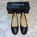 Coach Shoes | Coach Alina Flat Leather Ballet Shoes Black Size 11 With Box | Color: Black | Size: 11