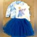 Disney Dresses | Disney Frozen Tutu Set Girls Size 7/8 | Color: Blue/White | Size: Mg
