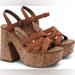 Free People Shoes | Free People | Lisbon Strappy Platform Heels Sandals Brown | Color: Brown | Size: 9