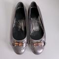 Gucci Shoes | Authentic Gucci Silver Metallic Horsebit Ballet Flats Shoes. Size 7.5 | Color: Silver | Size: 7.5