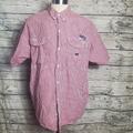 Columbia Shirts | Columbia Mens Pfg Short Sleeve Button Shirt Sz.Xl/Red/Check/Super Bonehead/Mint! | Color: Red | Size: Xl