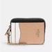 Coach Accessories | Coach Zip Card Case In Colorblock | Color: Tan/White | Size: Os