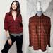 Free People Tops | Free People Rust Orange Striped Fawn Over You Shirt | Color: Orange/Red | Size: S