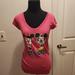 Disney Tops | Disney Pink Hot N Nerdy Mickey Minnie Mouse Women's Small Shirt V Neck Top | Color: Black/Pink | Size: S