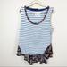 Anthropologie Tops | Anthropologie Postmark Tank Top Blouse Size Large | Color: Blue/White | Size: L