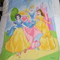 Disney Other | Disney Princess Fleece Blanket - Preloved 44" X 57.5" Throw Blanket | Color: Blue/Pink | Size: 44x54