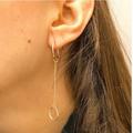 Free People Jewelry | Free People Gold Double Convertable Hoop Earrings | Color: Gold | Size: Os