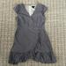 J. Crew Dresses | J. Crew Navy Blue White Gingham Cotton Poplin Faux-Wrap Mini Dress Size 12 | Color: Blue/White | Size: 12