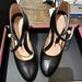 Gucci Shoes | Gucci Lesly Leather Mary Jane 37.5 Black With Pearl | Color: Black | Size: 7.5