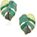 Zara Jewelry | Bohemian Green Leaf Earrings | Color: Green | Size: Os