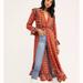 Free People Dresses | Free People Calico Skies Dress | Color: Blue/Orange | Size: M